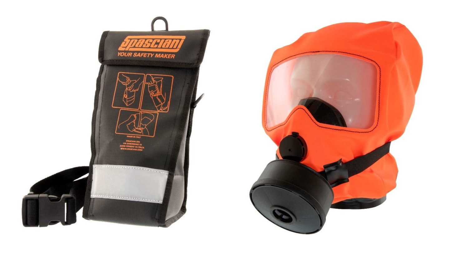 Spasciani Escape hood H ABEK2 P3 - BPRofi - high-quality, safe, reliable and comfortable personal protective equipment